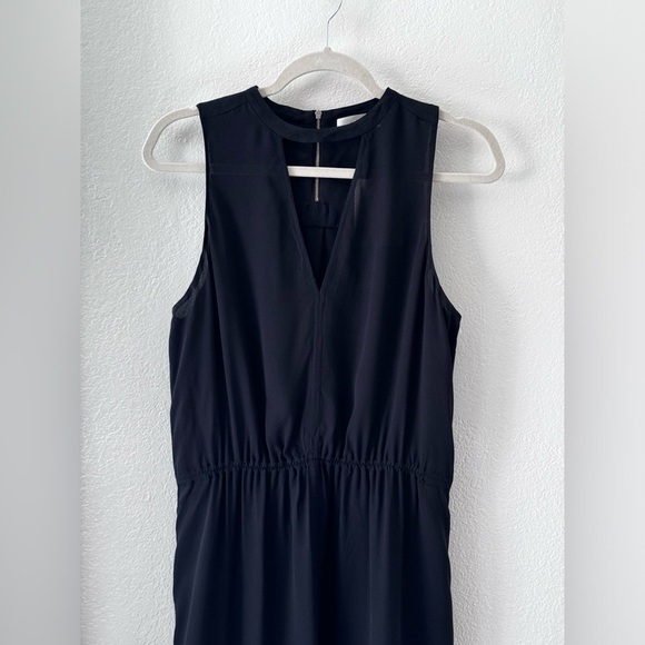 A.L.C 100% Silk Kenyatta Dress Sleeveless Cutout V-Neck Cinched Waist Size 8 - Picture 4 of 12